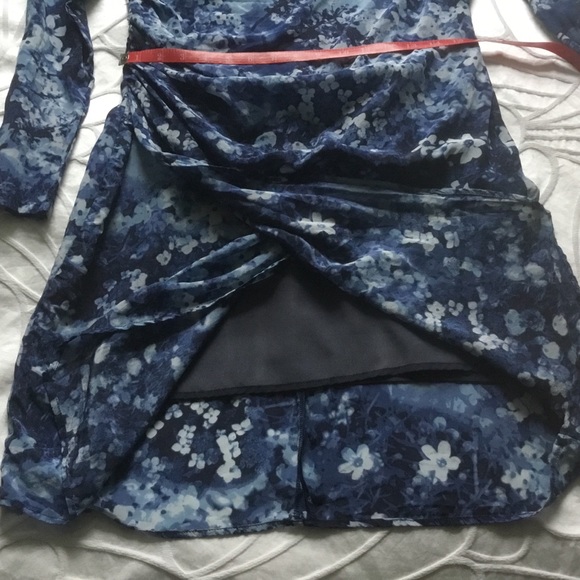 Piperlime | Silk sheath dress with ruching and front wrap design - Picture 6 of 11